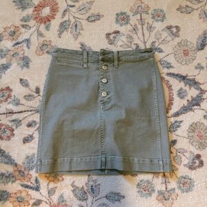 Madewell Sage Green Denim Skirt
